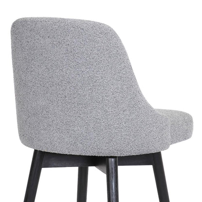 Armen Living  - Sicily 26in Swivel Black Wood Counter Stool in Light Grey Fabric - LCSIBABLKGRYF26 veiw 6
