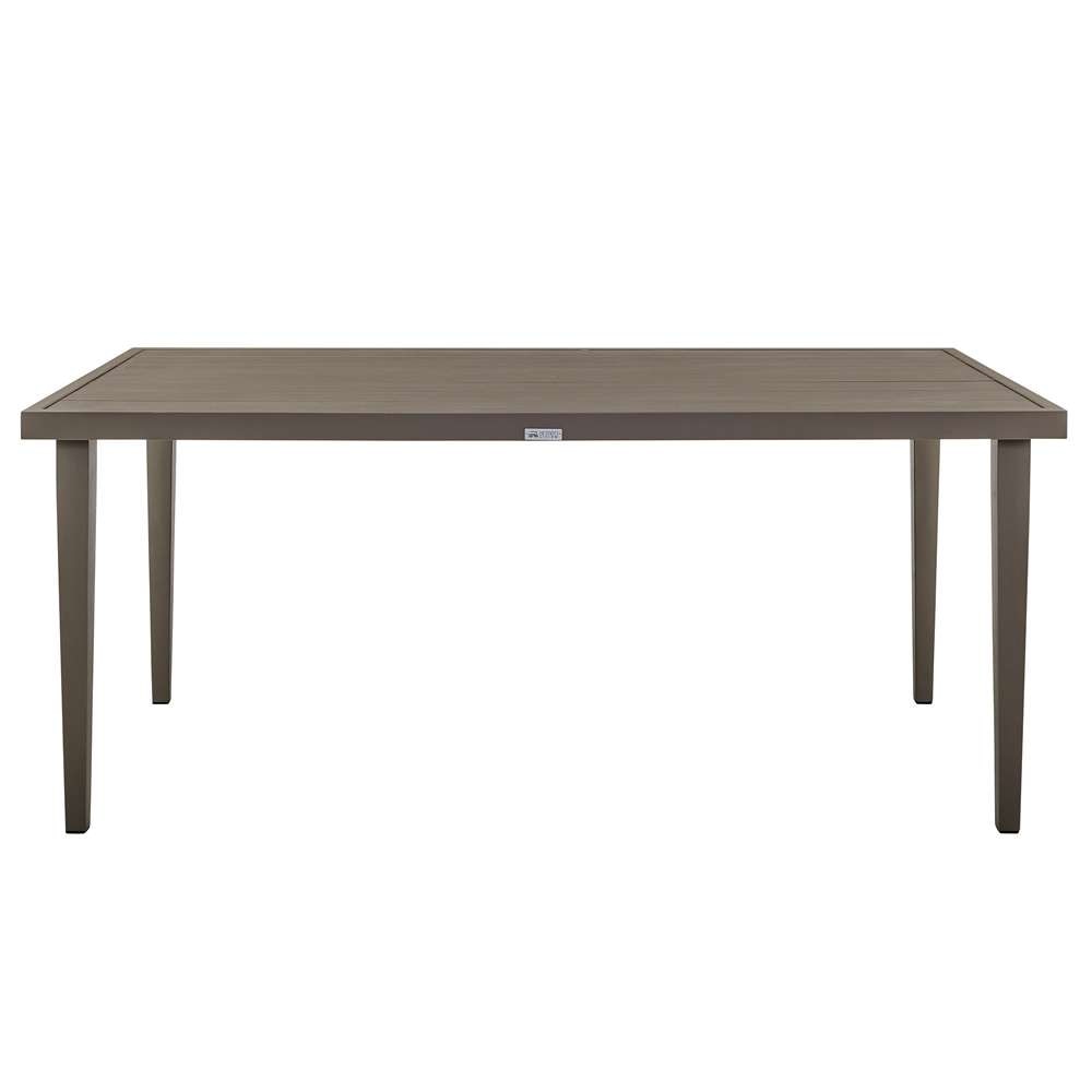 Armen Living - Silvana 7 Piece Gray Aluminum Outdoor Dining Set with Gray Fabric - 840254332942 veiw 4