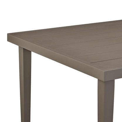 Armen Living - Silvana Outdoor Aluminum Gray Rectangle Dining Table - 840254332928 veiw 3