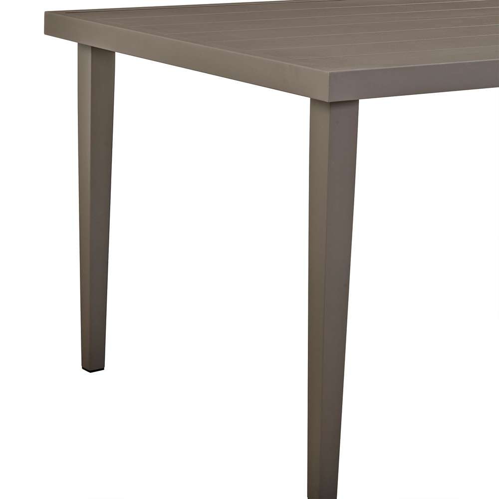 Armen Living - Silvana Outdoor Aluminum Gray Rectangle Dining Table - 840254332928 veiw 4