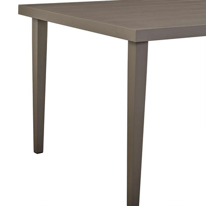 Armen Living - Silvana Outdoor Aluminum Gray Rectangle Dining Table - 840254332928 veiw 4
