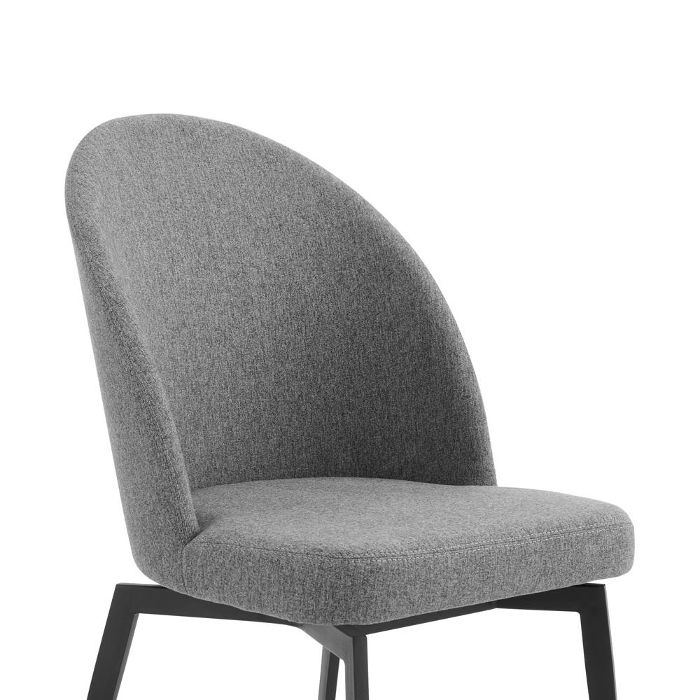 Armen Living - Sunny Swivel Gray Fabric and Metal Dining Room Chairs (Set of 2) - LCSNSIGR veiw 4