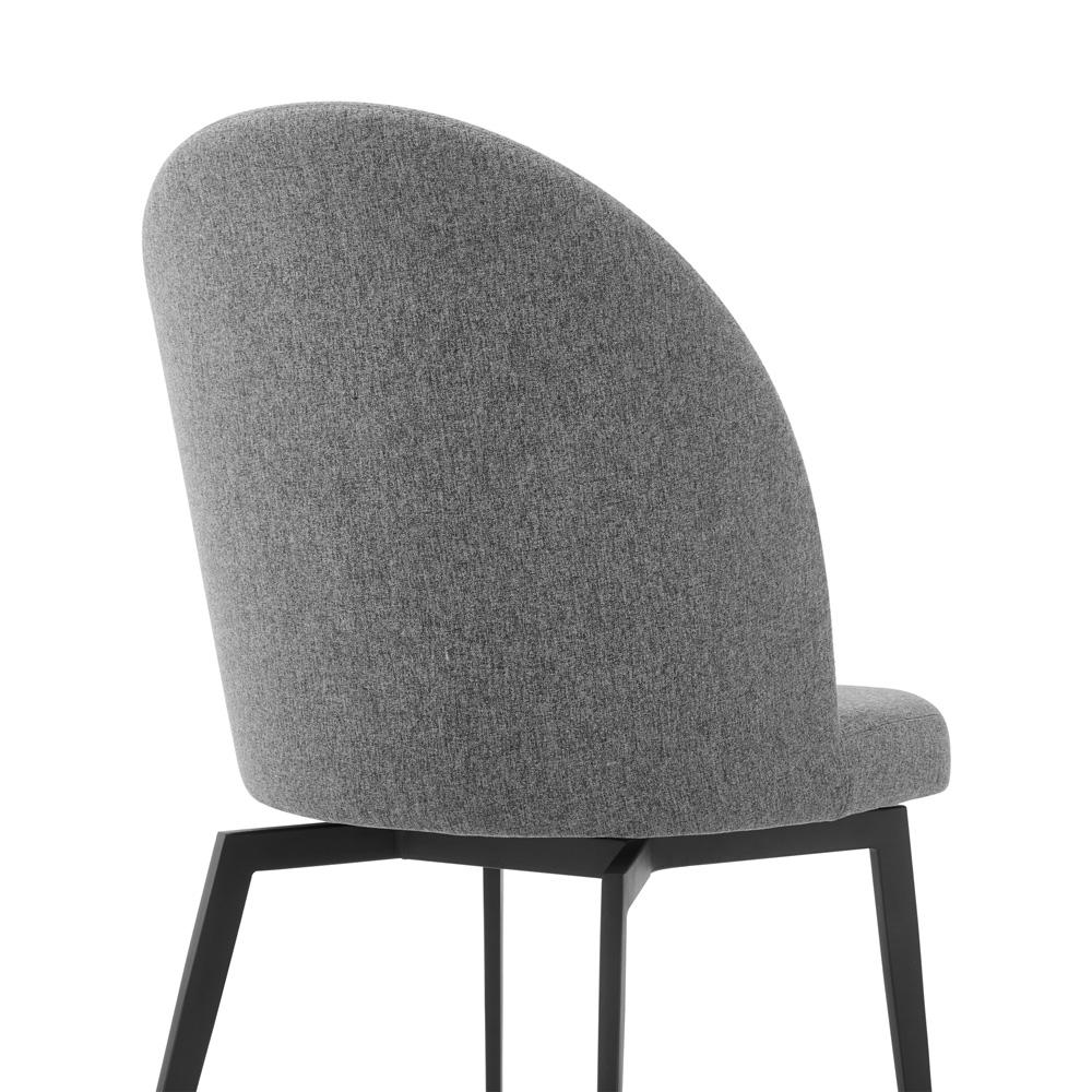 Armen Living - Sunny Swivel Gray Fabric and Metal Dining Room Chairs (Set of 2) - LCSNSIGR veiw 5