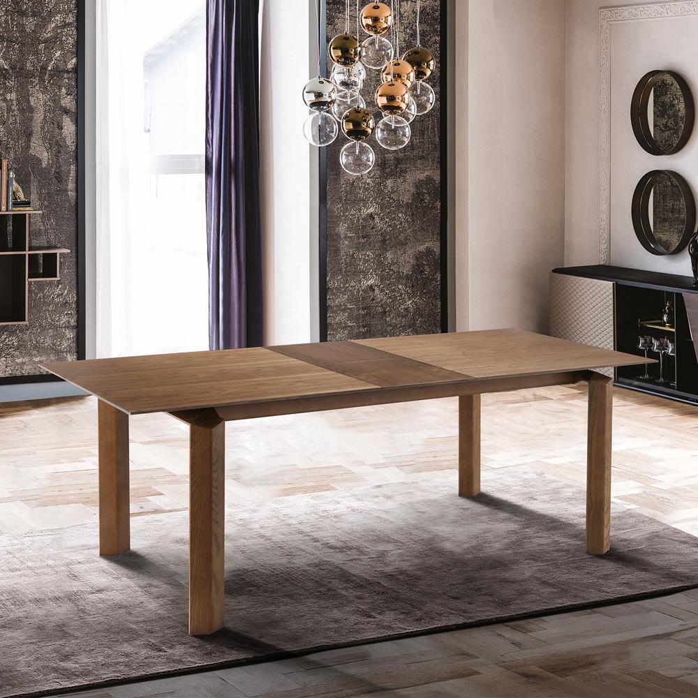 Armen Living - Treviso Mid-Century Extension Dining Table in Walnut Finish and Top - LCTVDIWA veiw 6