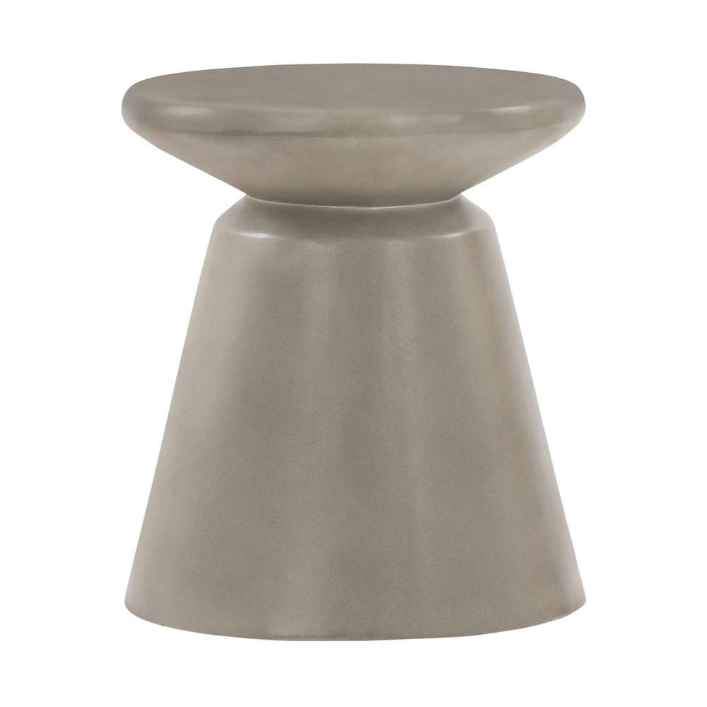 Armen Living - Umbre Concrete Indoor Outdoor Accent Stool End Table - LCMDBACCGR veiw 1