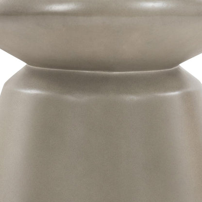 Armen Living - Umbre Concrete Indoor Outdoor Accent Stool End Table - LCMDBACCGR veiw 3