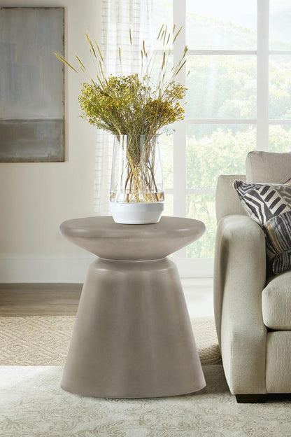 Armen Living - Umbre Concrete Indoor Outdoor Accent Stool End Table - LCMDBACCGR veiw 6