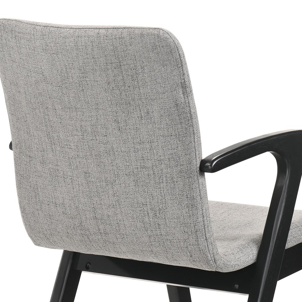 Armen Living - Varde Mid-Century Gray Upholstered Dining Chairs in Black Finish (Set of 2) - LCVRSIGRBL veiw 5