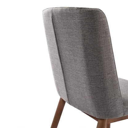 Armen Living - Wade Mid-Century Dining Chair in Walnut Finish and Gray Fabric (Set of 2) - LCWDSIGR veiw 6