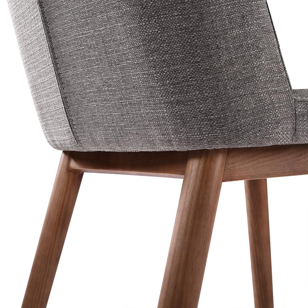 Armen Living - Wade Mid-Century Dining Chair in Walnut Finish and Gray Fabric (Set of 2) - LCWDSIGR veiw 7