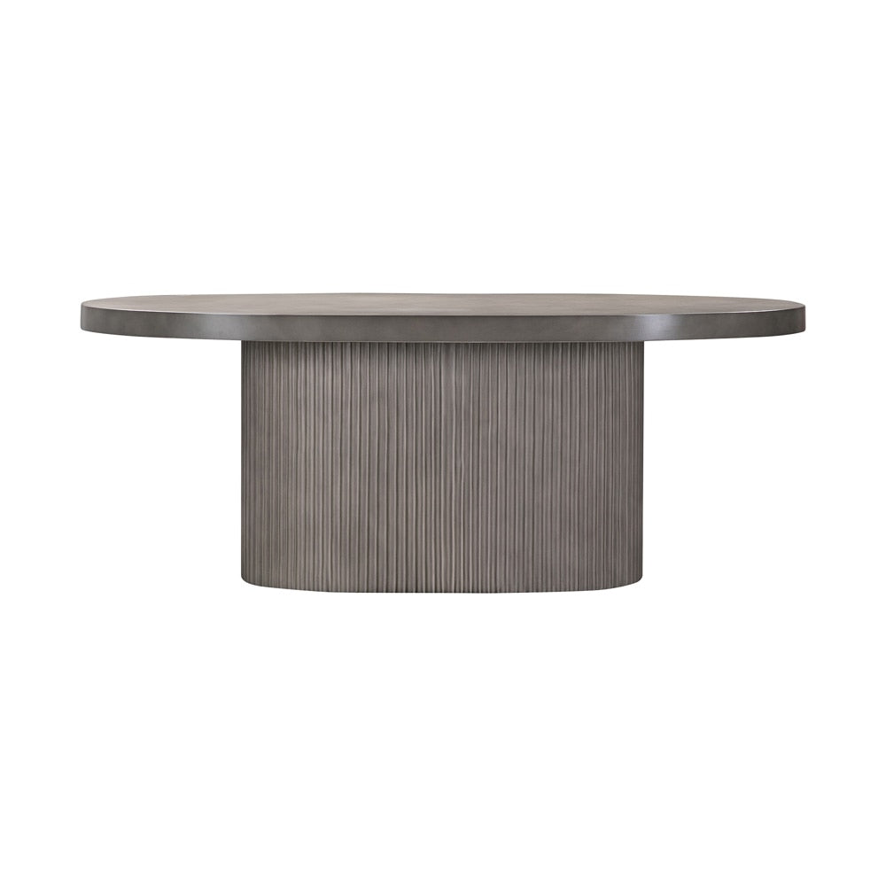 Armen Living - Wave Oval Dining Table in Grey Concrete - LCLKDICCGR veiw 1