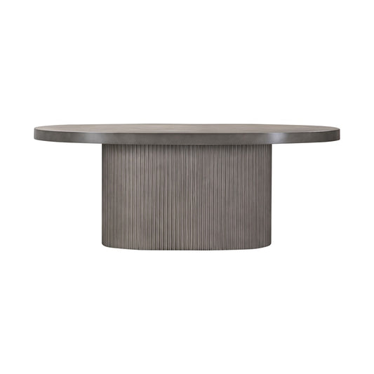 Armen Living - Wave Oval Dining Table in Grey Concrete - LCLKDICCGR veiw 1