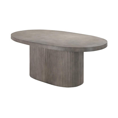 Armen Living - Wave Oval Dining Table in Grey Concrete - LCLKDICCGR veiw 2