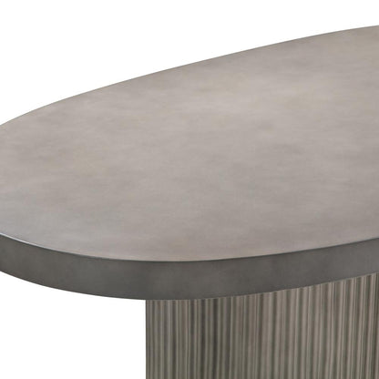 Armen Living - Wave Oval Dining Table in Grey Concrete - LCLKDICCGR veiw 4