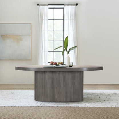 Armen Living - Wave Oval Dining Table in Grey Concrete - LCLKDICCGR veiw 8