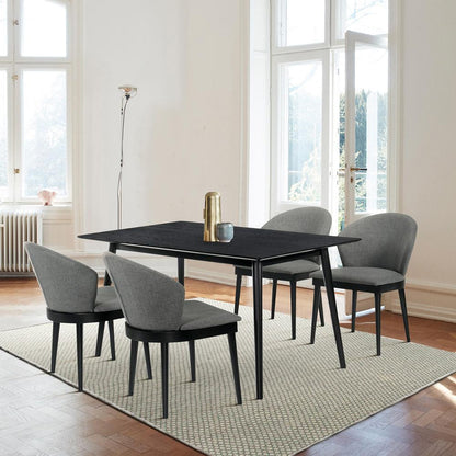 Armen Living - Westmont and Juno Charcoal and Black 5 Piece Dining Set - SETWEDI5JNBLCH veiw 10
