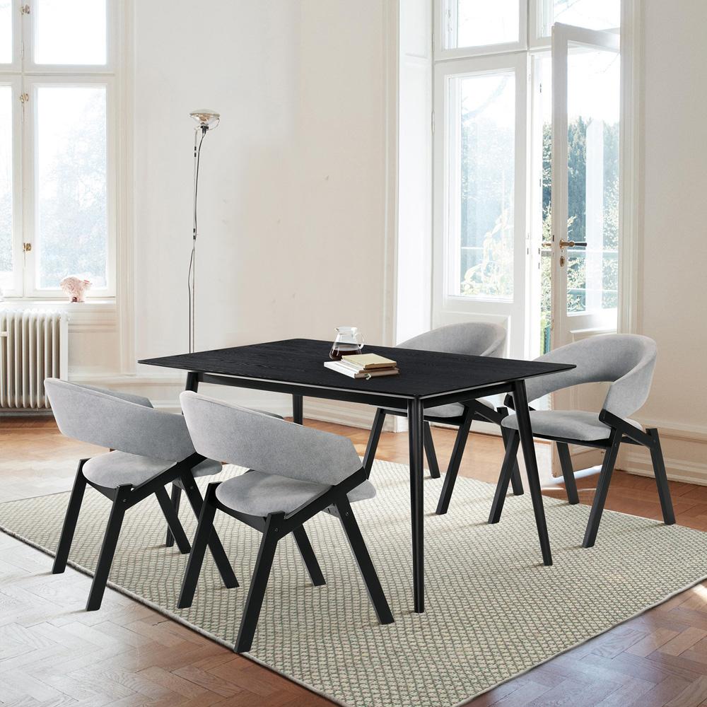 Armen Living - Westmont and Talulah Grey and Black 5 Piece Dining Set - SETWEDI5TAGRBL veiw 10