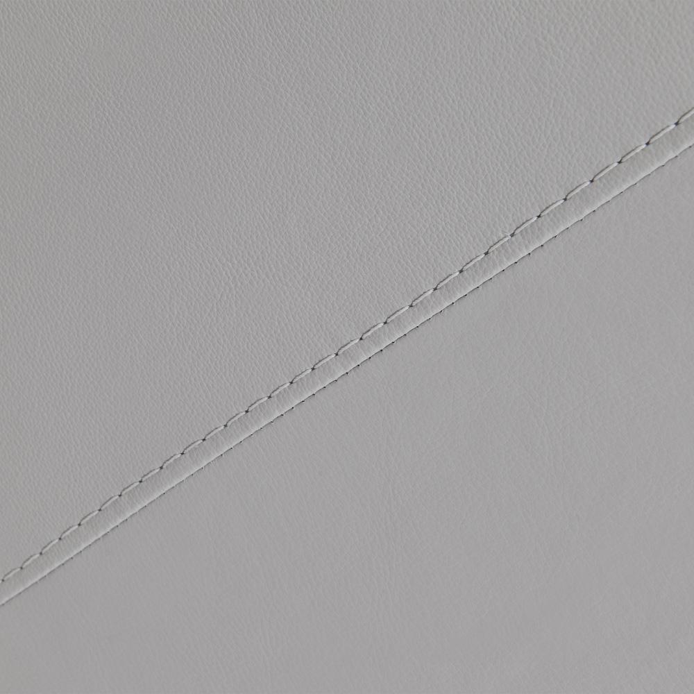 Armen Living - Whitney Swivel Dove Gray Genuine Leather Barrel Chair - LCWHCHDV veiw 5