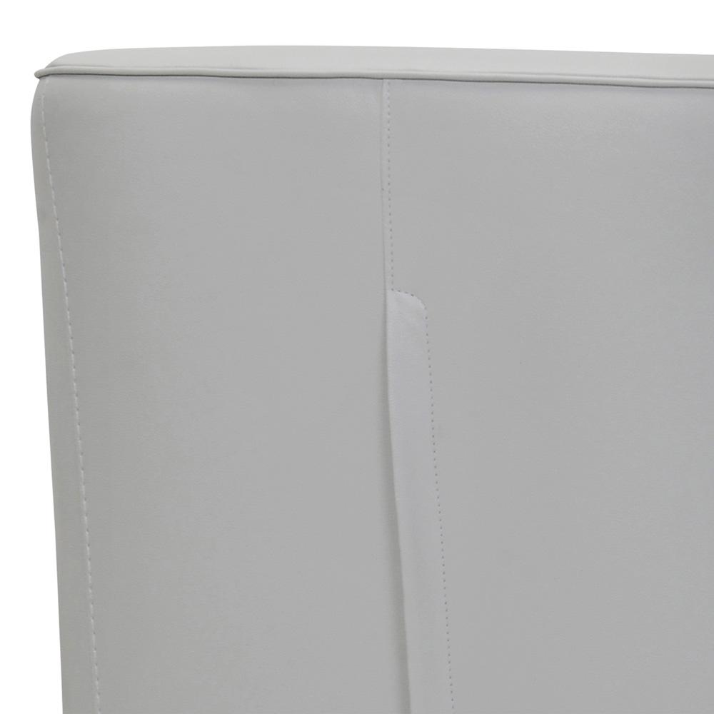 Armen Living - Whitney Swivel Dove Gray Genuine Leather Barrel Chair - LCWHCHDV veiw 6