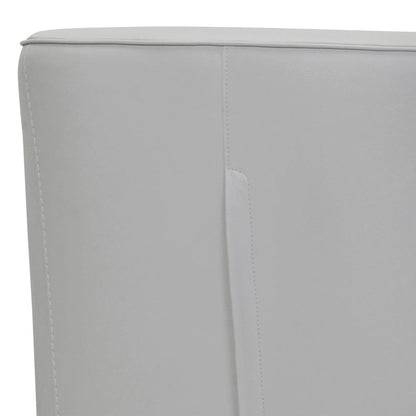 Armen Living - Whitney Swivel Dove Gray Genuine Leather Barrel Chair - LCWHCHDV veiw 6