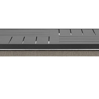 Armen Living - Zella Rectangular Coffee Table in Aluminum with Charcoal Finish and Light Gray Rope - LCZECOGRY veiw 3
