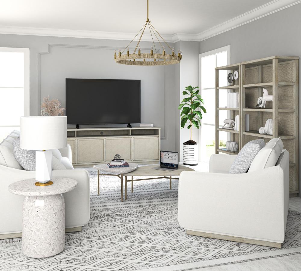 A.R.T. Furniture - Cotiere Terrazzo End Table in White - 299383-0021 veiw 3