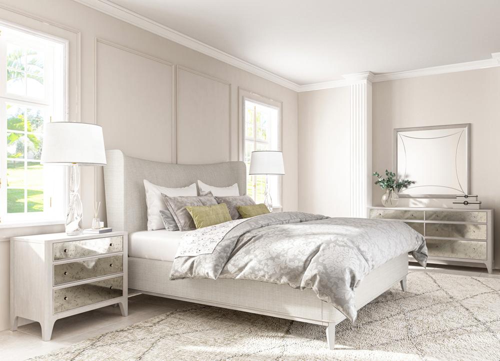 A.R.T. Furniture - Mezzanine California King Upholstered Shelter Bed in Light Gray - 325127-2249 veiw 5