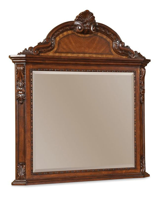 A.R.T. Furniture - Old World - Crowned Landscape Mirror In Pine Medium Cherry Finish - 143121-2606_CLOSEOUT veiw 1