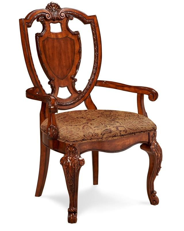 A.R.T. Furniture - Old World Shield Back Arm Chair With Fabric Seat In Pine Medium Cherry Finish (Set of 2) - 143203-2606 veiw 1