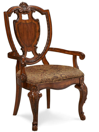 A.R.T. Furniture - Old World Shield Back Arm Chair With Fabric Seat (Set of 2) in Brown - 143203-2606_CLOSEOUT veiw 2