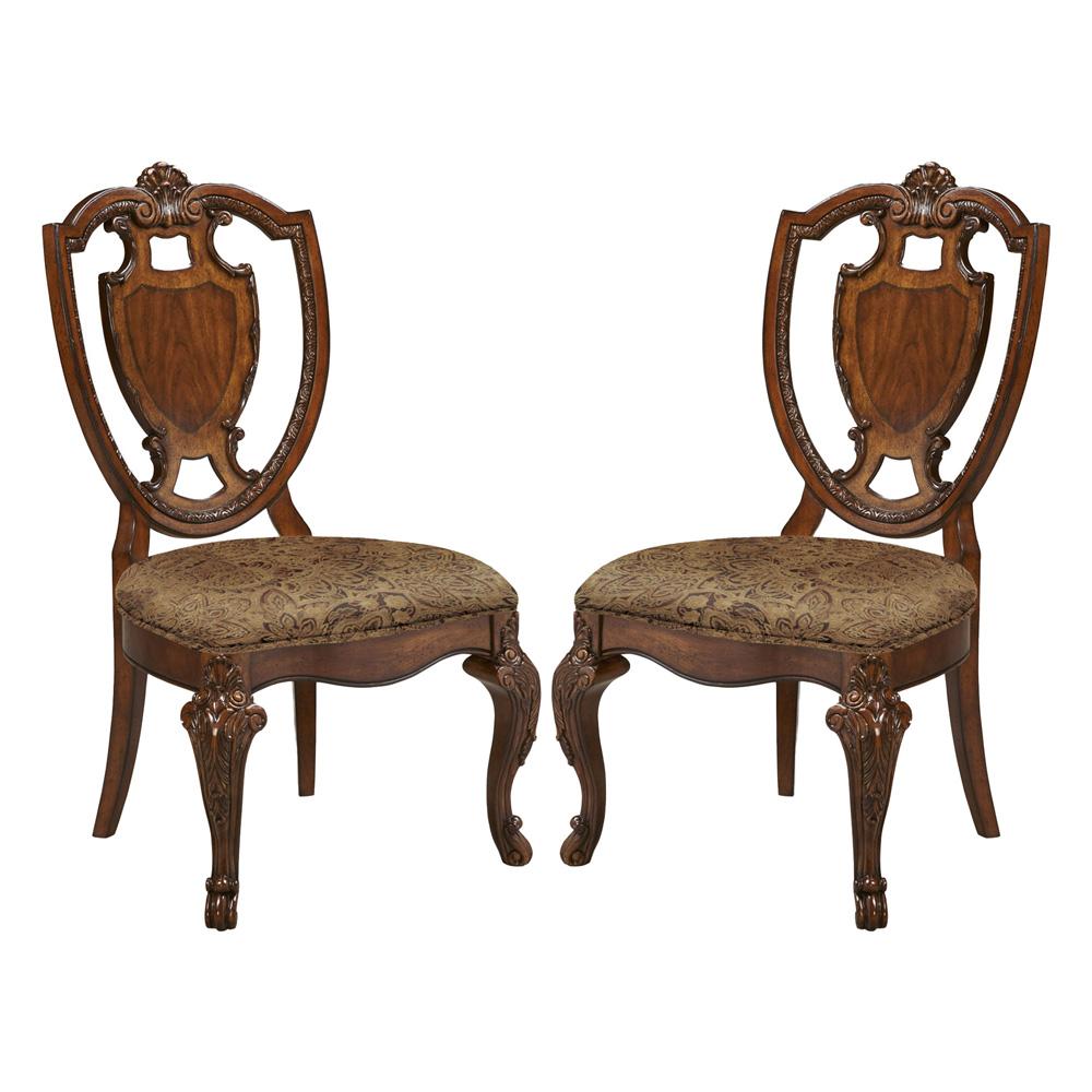 A.R.T. Furniture - Old World Shield Back Side Chair With Fabric Seat (Set of 2) in Brown - 143202-2606_CLOSEOUT veiw 1