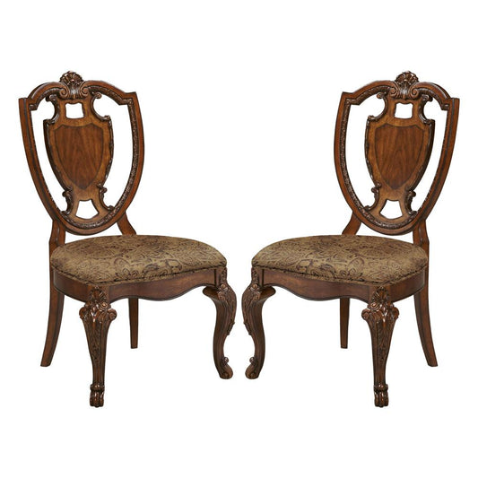 A.R.T. Furniture - Old World Shield Back Side Chair With Fabric Seat (Set of 2) in Brown - 143202-2606_CLOSEOUT veiw 1