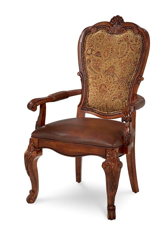 A.R.T. Furniture - Old World Upholstered Back Arm Chair In Pine Medium Cherry Finish (Set of 2) - 143207-2606 veiw 1