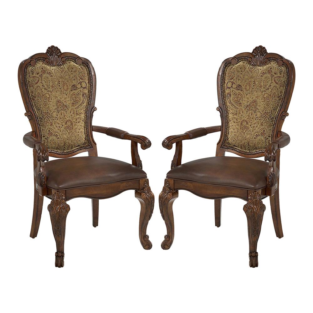 A.R.T. Furniture - Old World Upholstered Back Arm Chair (Set of 2) in Brown - 143207-2606_CLOSEOUT veiw 1