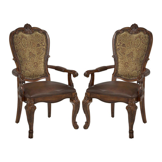 A.R.T. Furniture - Old World Upholstered Back Arm Chair (Set of 2) in Brown - 143207-2606_CLOSEOUT veiw 1