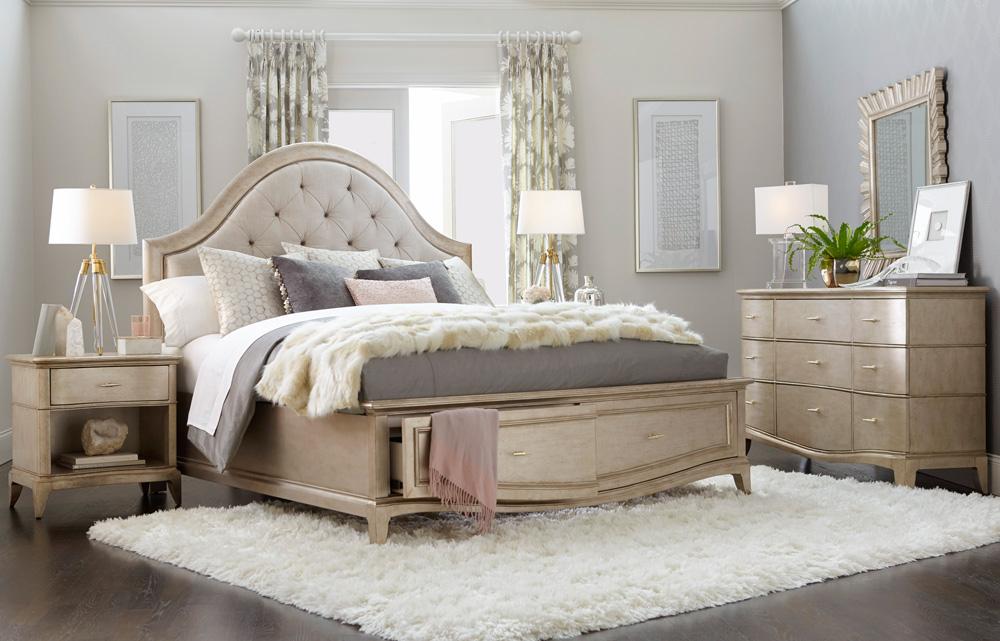 A.R.T. Furniture - Starlite King Upholstered Panel Bed in Silver - 406146-2227 veiw 3