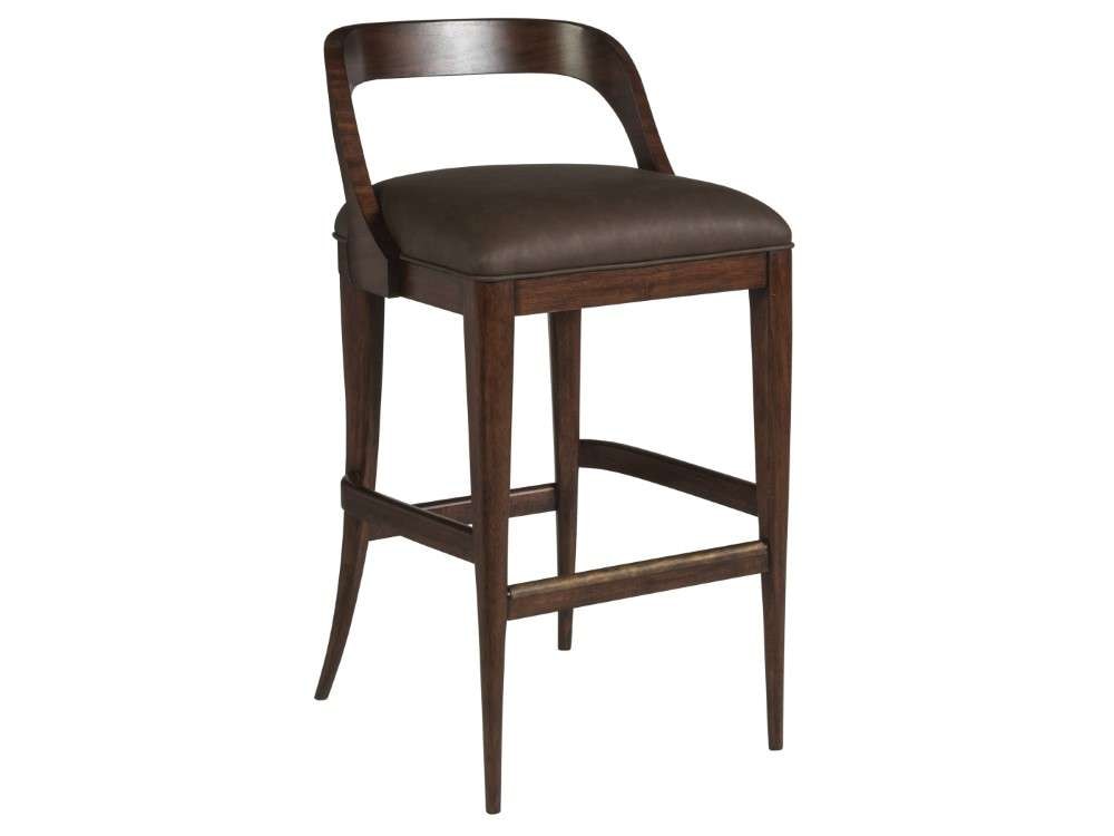 Artistica Home - Signature Designs Beale Low Back Barstool - Walnut finish - 2104-896-01 veiw 1