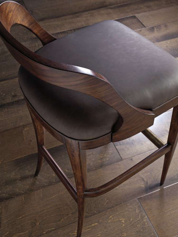 Artistica Home - Signature Designs Beale Low Back Barstool - Walnut finish - 2104-896-01 veiw 3