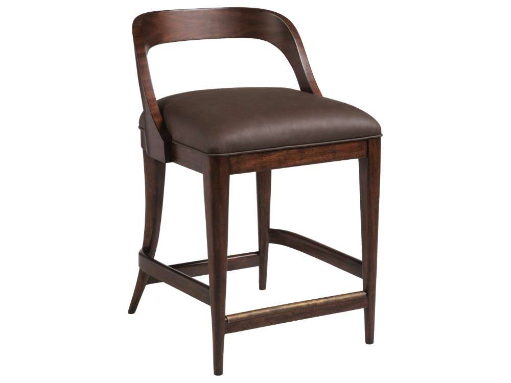 Artistica Home - Signature Designs Beale Low Back Counter Stool - Walnut finish - 2104-895-01 veiw 1