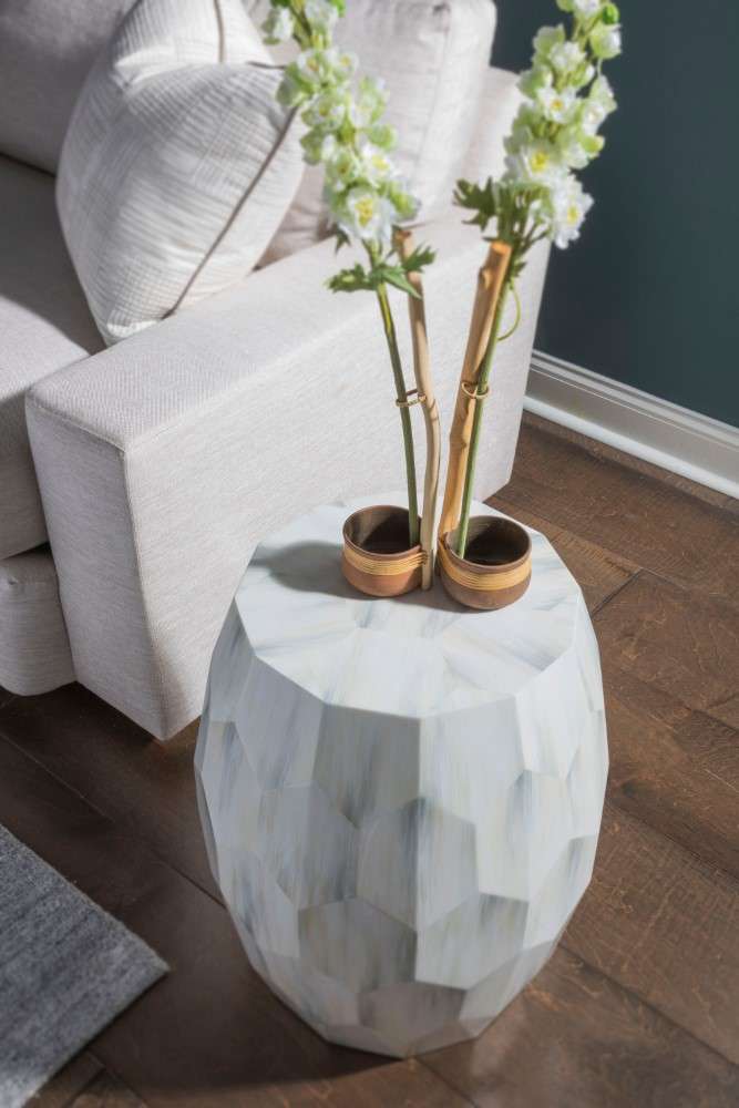 Artistica Home - Signature Designs Bello Faceted Drum Table - 18.25W x 18.25D x 21.75H - 2243-951 veiw 3