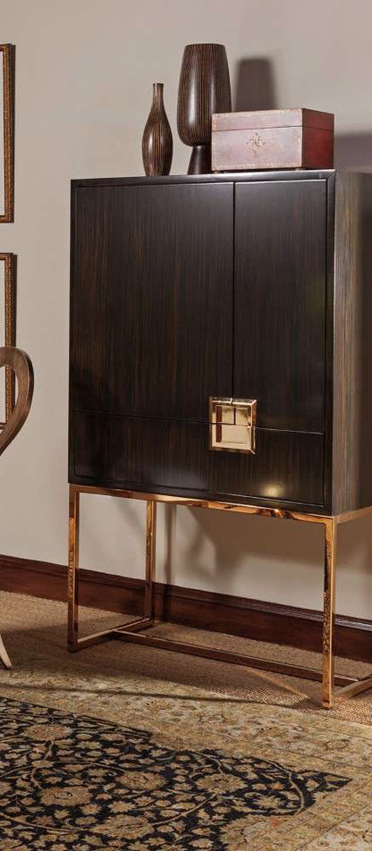 Artistica Home - Signature Designs Casanova Bar Cabinet - Gold Leaf and Brown - 2043-961C veiw 1