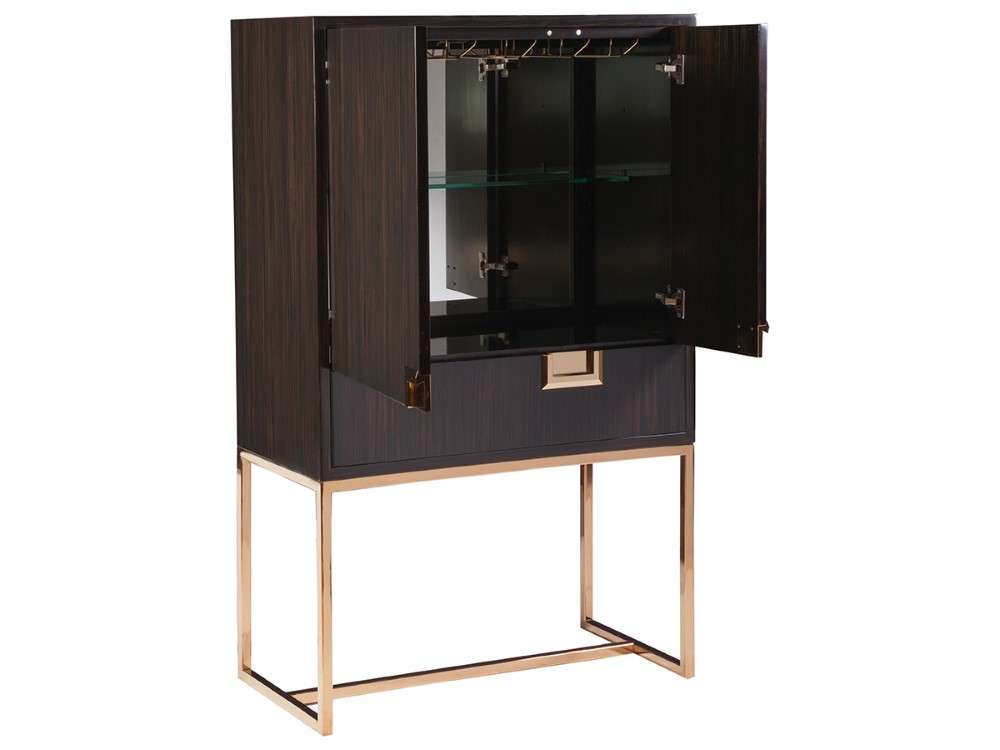 Artistica Home - Signature Designs Casanova Bar Cabinet - Gold Leaf and Brown - 2043-961C veiw 2