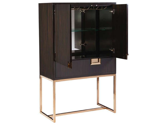 Artistica Home - Signature Designs Casanova Bar Cabinet - Gold Leaf and Brown - 2043-961C veiw 2