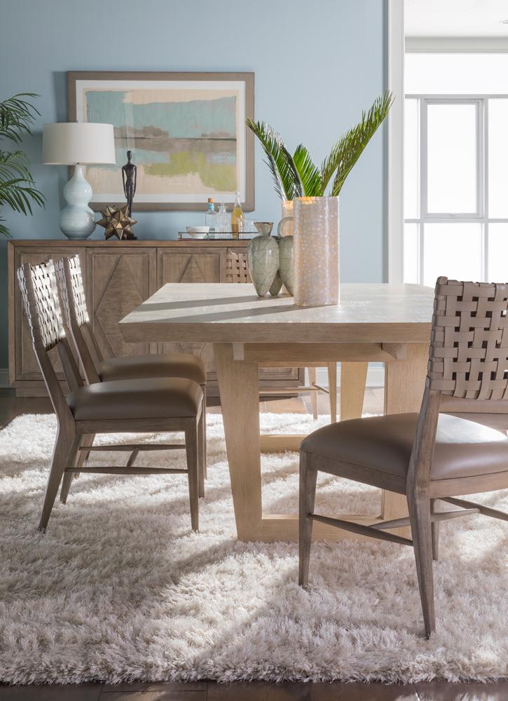 Artistica Home - Cohesion Program Milo Leather Side Chair, Grigio - 2002-880-41-01 veiw 3