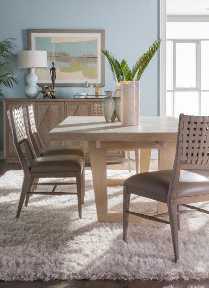 Artistica Home - Cohesion Program Milo Leather Side Chair, Grigio - 2002-880-41-01 veiw 3