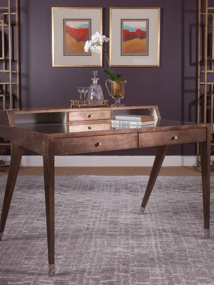Artistica Home - Signature Designs Credo Desk - Silver Leaf Finish - 2055-933 veiw 1