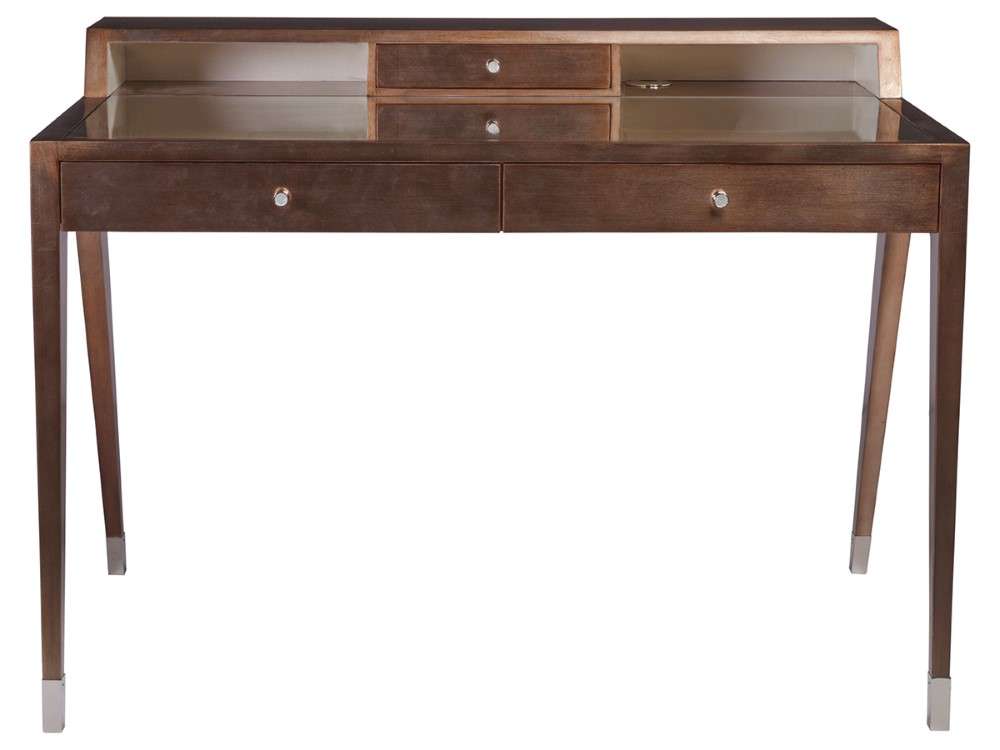 Artistica Home - Signature Designs Credo Desk - Silver Leaf Finish - 2055-933 veiw 2