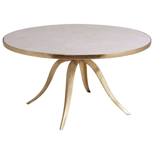 Artistica Home - Signature Designs Crystal Stone Round Cocktail Table - Gold foil finish - 2023-943 veiw 1
