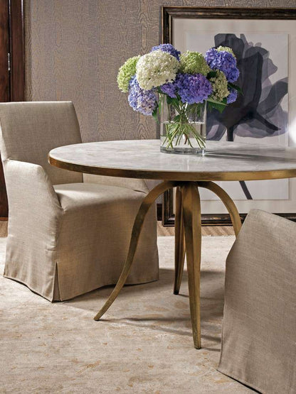 Artistica Home - Signature Designs Crystal Stone Round Dining Table - Gold foil finish - 2023-870C veiw 1