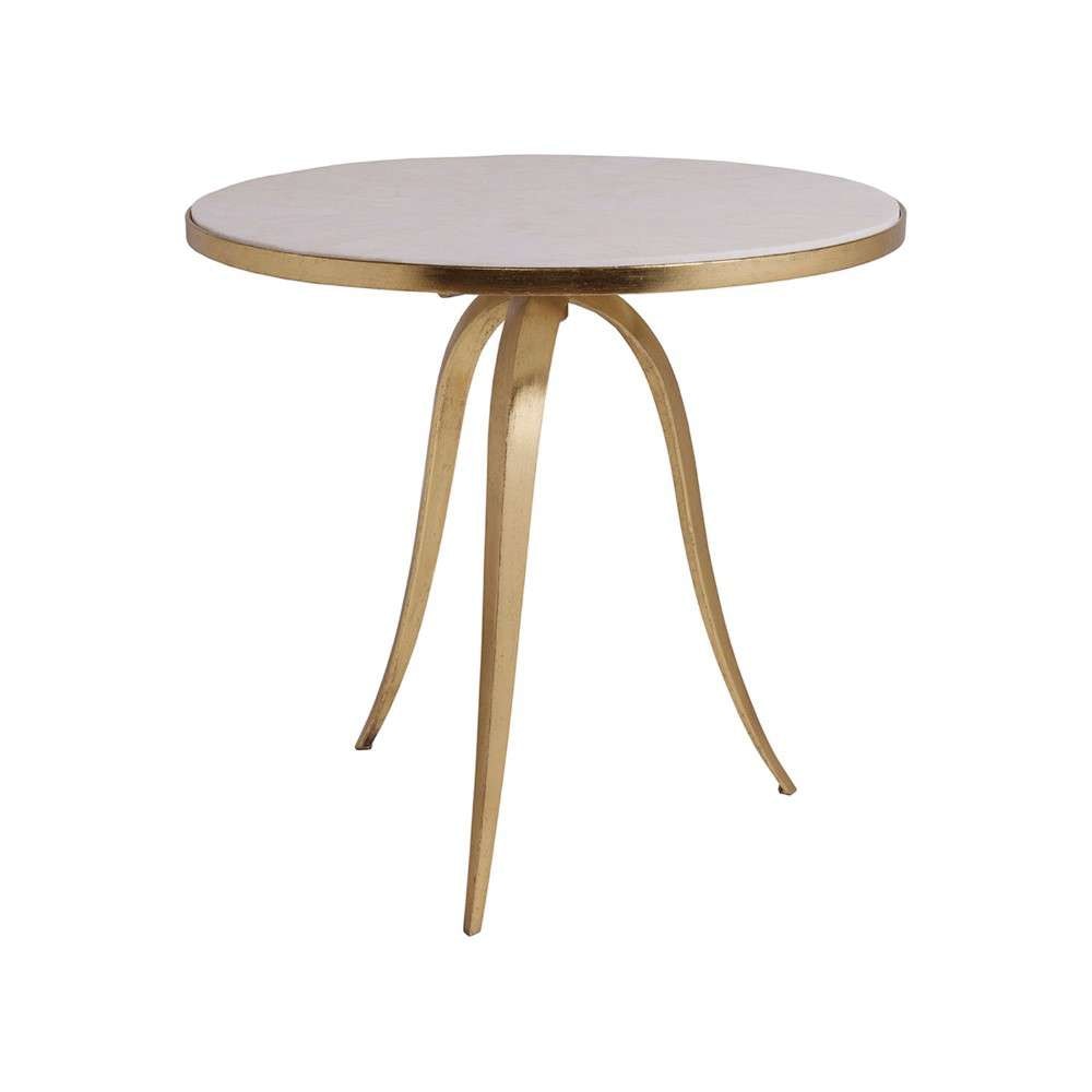 Artistica Home - Signature Designs Crystal Stone Round End Table - Gold foil finish - 2023-950 veiw 1